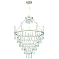 Crystorama LUC-A9066-SA Antique Silver Lucille 6 Light Antique Silver Chandelier Image 1