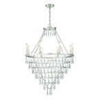 Crystorama LUC-A9068-SA Antique Silver Lucille 8 Light Antique Silver Chandelier Image 1