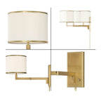 Crystorama Madison 1 Light Aged Brass Task Wall Mount