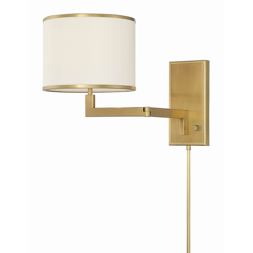 Crystorama MAD-B4101-AG Aged Brass Madison 1 Light Aged Brass Task Wall Mount Image 6