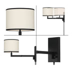 Crystorama Madison 1 Light Aged Brass Task Wall Mount