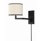 Crystorama MAD-B4101-MK Matte Black Madison 1 Light Matte Black Task Wall Mount Image 4