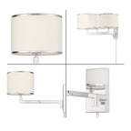 Crystorama Madison 1 Light Aged Brass Task Wall Mount