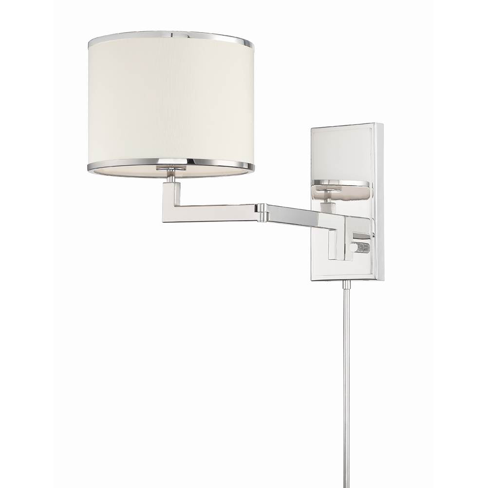 Crystorama MAD-B4101-PN Polished Nickel Madison 1 Light Polished Nickel Task Wall Mount Image 4