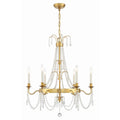 Crystorama MAI-18606-GA Antique Gold Maizey 6 Light Antique Gold Chandelier Image 1