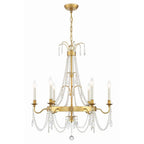 Crystorama MAI-18606-GA Antique Gold Maizey 6 Light Antique Gold Chandelier Image 1