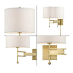 Crystorama Marshall 1 Light Aged Brass Wall Mount