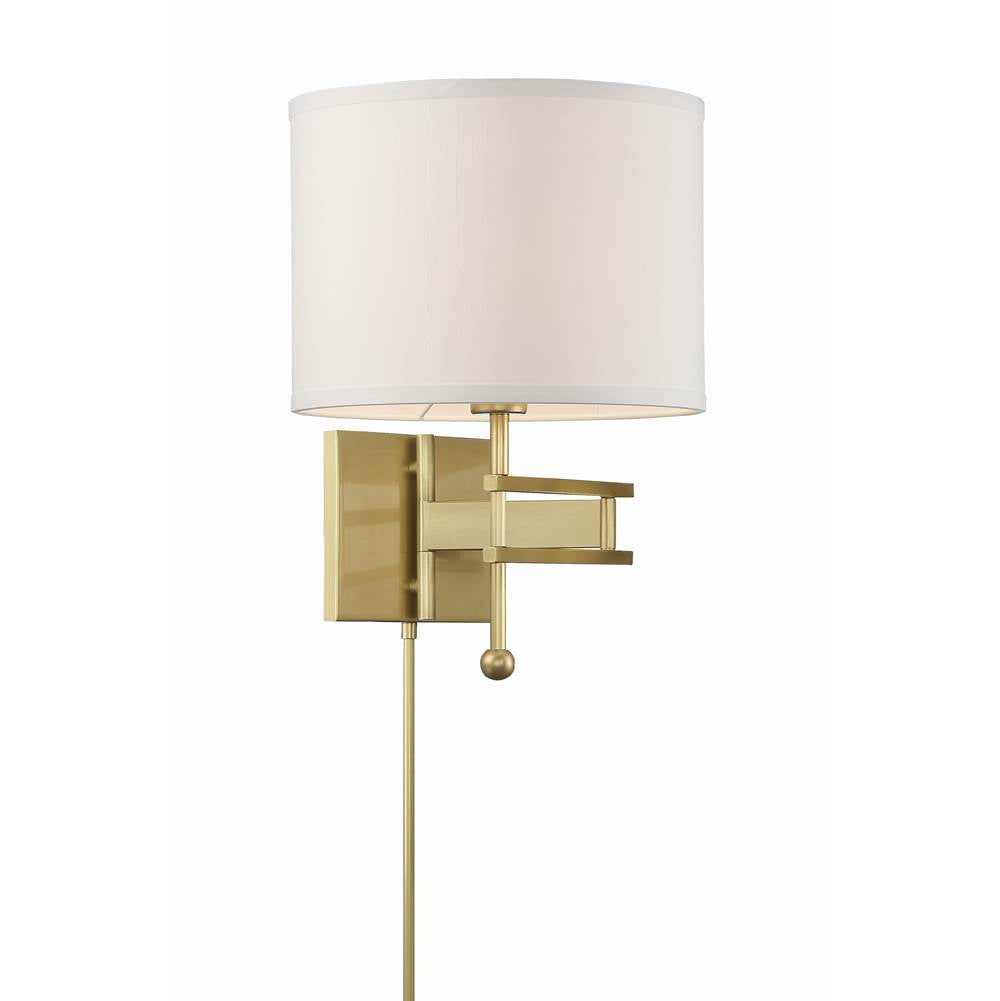 Crystorama MAR-A8031-AG Aged Brass Marshall 1 Light Aged Brass Wall Mount Image 5