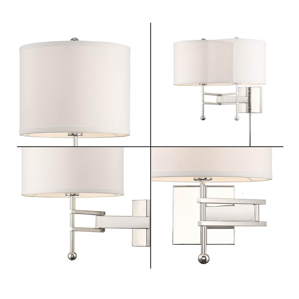 Crystorama Marshall 1 Light Aged Brass Wall Mount