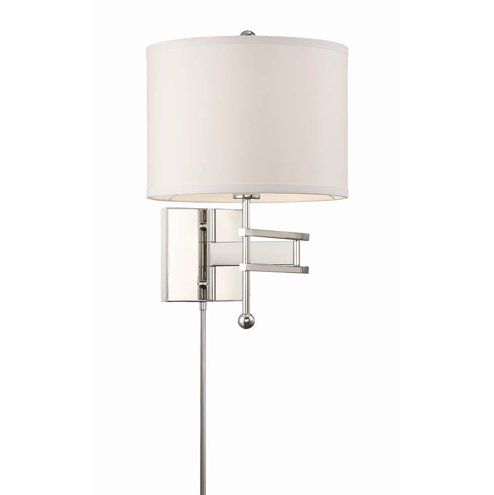 Crystorama MAR-A8031-PN Polished Nickel Marshall 1 Light Polished Nickel Wall Mount Image 3