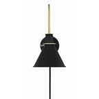 Crystorama Medford 1 Light Matte Black Wall Mount