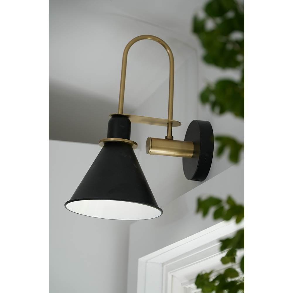 Crystorama MED-B5501-MK Matte Black Medford 1 Light Matte Black Wall Mount Image 3