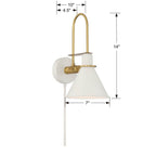 Crystorama MED-B5501-WH White Medford 1 Light White Wall Mount Image 2