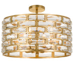 Crystorama MER-4866-GA_CEILING Antique Gold Meridian 6 Light Antique Gold Ceiling Mount Image 1