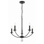 Crystorama MIL-8005-BK Black Mila 5 Light Black Chandelier Image 5