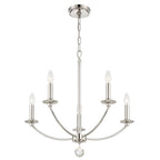 Crystorama Mila 5 Light Black Chandelier