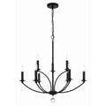 Crystorama MIL-8009-BK Black Mila 9 Light Black Chandelier Image 1