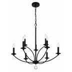 Crystorama Mila 9 Light Black Chandelier