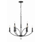 Crystorama MIL-8009-BK Black Mila 9 Light Black Chandelier Image 7