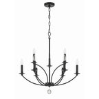Crystorama MIL-8009-BK Black Mila 9 Light Black Chandelier Image 6