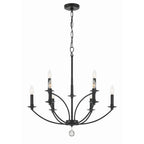 Crystorama MIL-8009-BK Black Mila 9 Light Black Chandelier Image 5