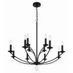 Crystorama MIL-8012-BK Black Mila 12 Light Black Chandelier Image 7