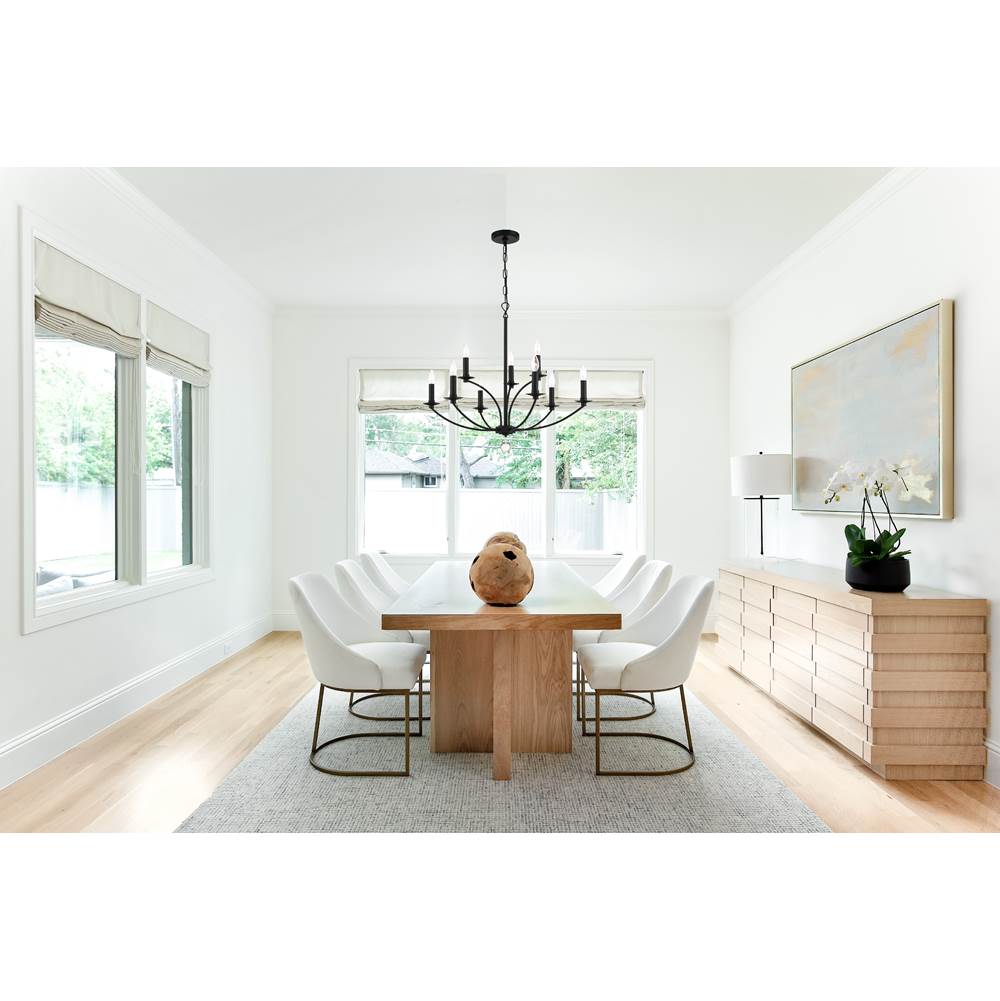 Crystorama MIL-8012-BK Black Mila 12 Light Black Chandelier Image 3