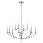 Crystorama Mila 12 Light Black Chandelier