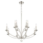 Crystorama MIL-8012-PN Polished Nickel Mila 12 Light Polished Nickel Chandelier Image 3