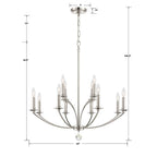 Crystorama MIL-8012-PN Polished Nickel Mila 12 Light Polished Nickel Chandelier Image 2