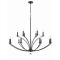 Crystorama MIL-8015-BK Black Mila 15 Light Black Chandelier Image 1