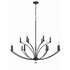 Crystorama Mila 15 Light Black Chandelier