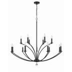 Crystorama MIL-8015-BK Black Mila 15 Light Black Chandelier Image 5