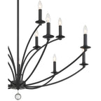 Crystorama MIL-8015-BK Black Mila 15 Light Black Chandelier Image 4