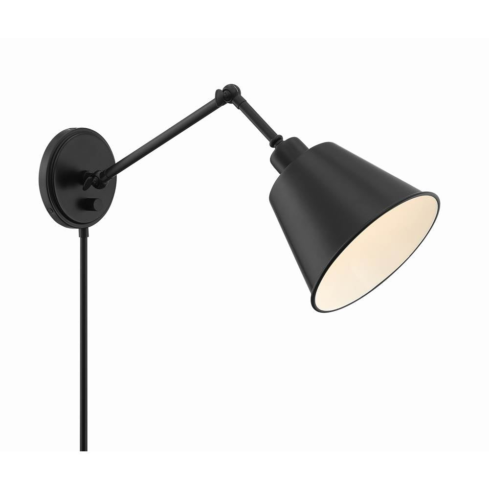 Crystorama Mitchell 1 Light Aged Brass Wall Mount