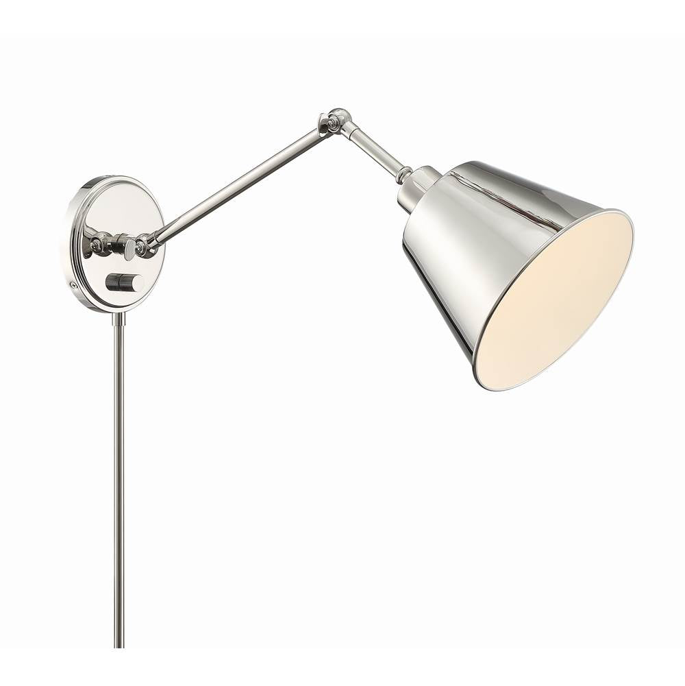 Crystorama Mitchell 1 Light Aged Brass Wall Mount