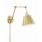 Crystorama Mitchell 1 Light Aged Brass Wall Mount