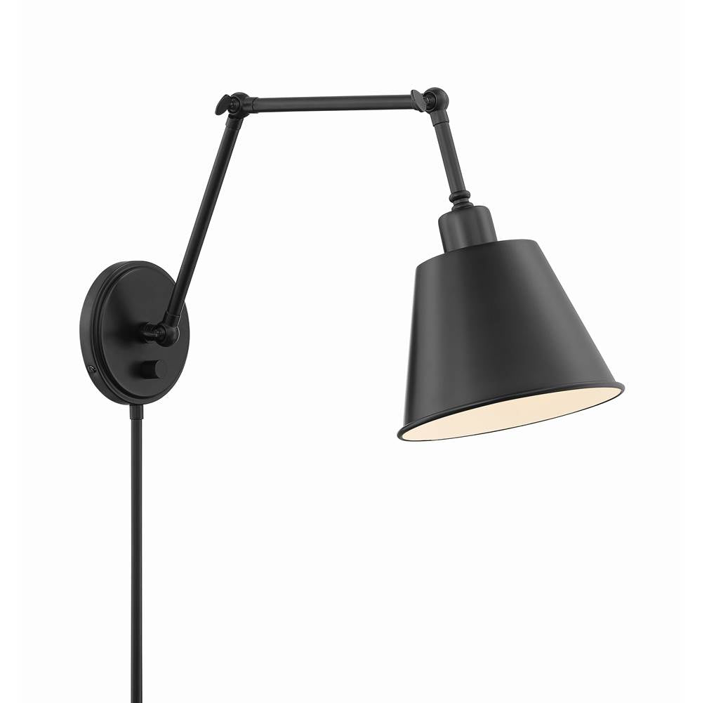 Crystorama Mitchell 1 Light Aged Brass Wall Mount