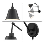 Crystorama MIT-A8021-MK Matte Black Mitchell 1 Light Matte Black Wall Mount Image 5