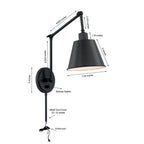 Crystorama MIT-A8021-MK Matte Black Mitchell 1 Light Matte Black Wall Mount Image 2