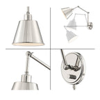 Crystorama MIT-A8021-PN Polished Nickel Mitchell 1 Light Polished Nickel Wall Mount Image 3