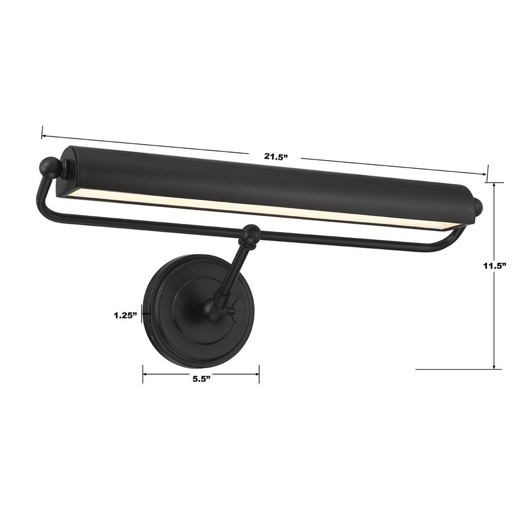 Crystorama MLR-202-MK Matte Black Miller Integrated Led Matte Black Sconce Image 3