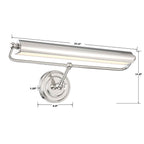 Crystorama MLR-202-PN Polished Nickel Miller Integrated Led Polished Nickel Sconce Image 3