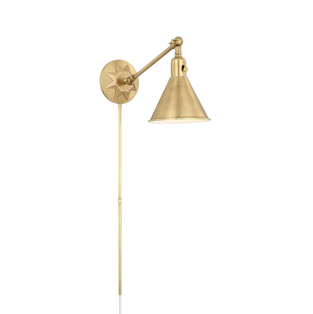 Crystorama MOR-8800-AG Aged Brass Morgan 1 Light Aged Brass Wall Mount Image 1