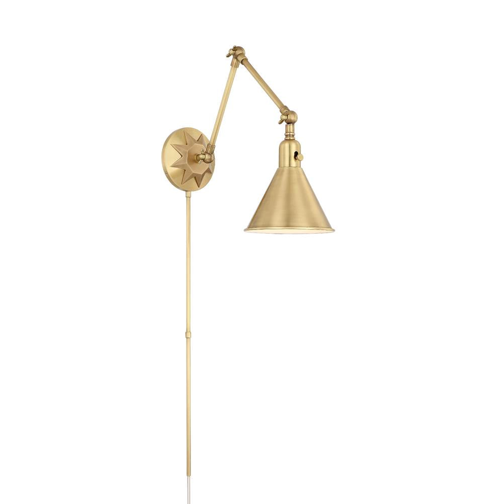 Crystorama MOR-8801-AG Aged Brass Morgan 1 Light Aged Brass Wall Mount Image 1