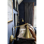 Crystorama Morgan 1 Light Aged Brass Wall Mount