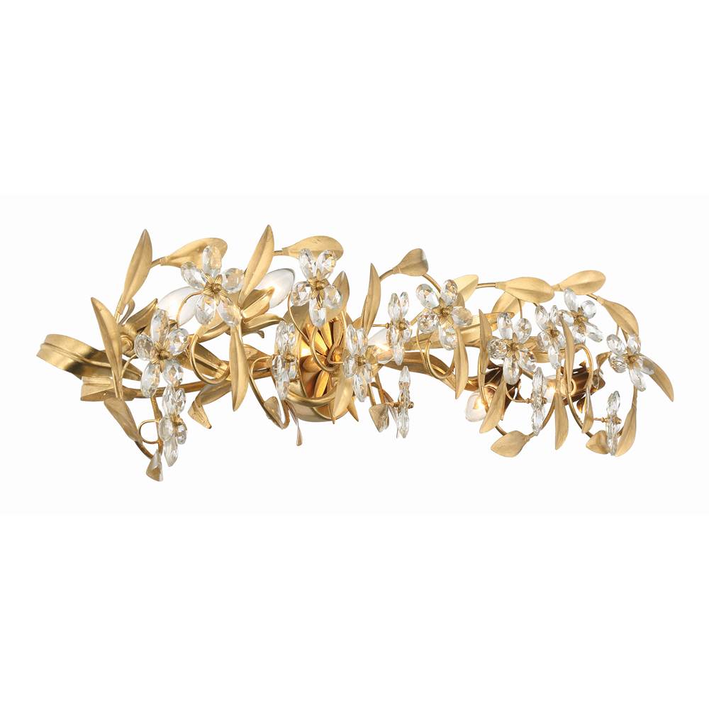 Crystorama MSL-305-GA Antique Gold Marselle 5 Light Antique Gold Sconce Image 2