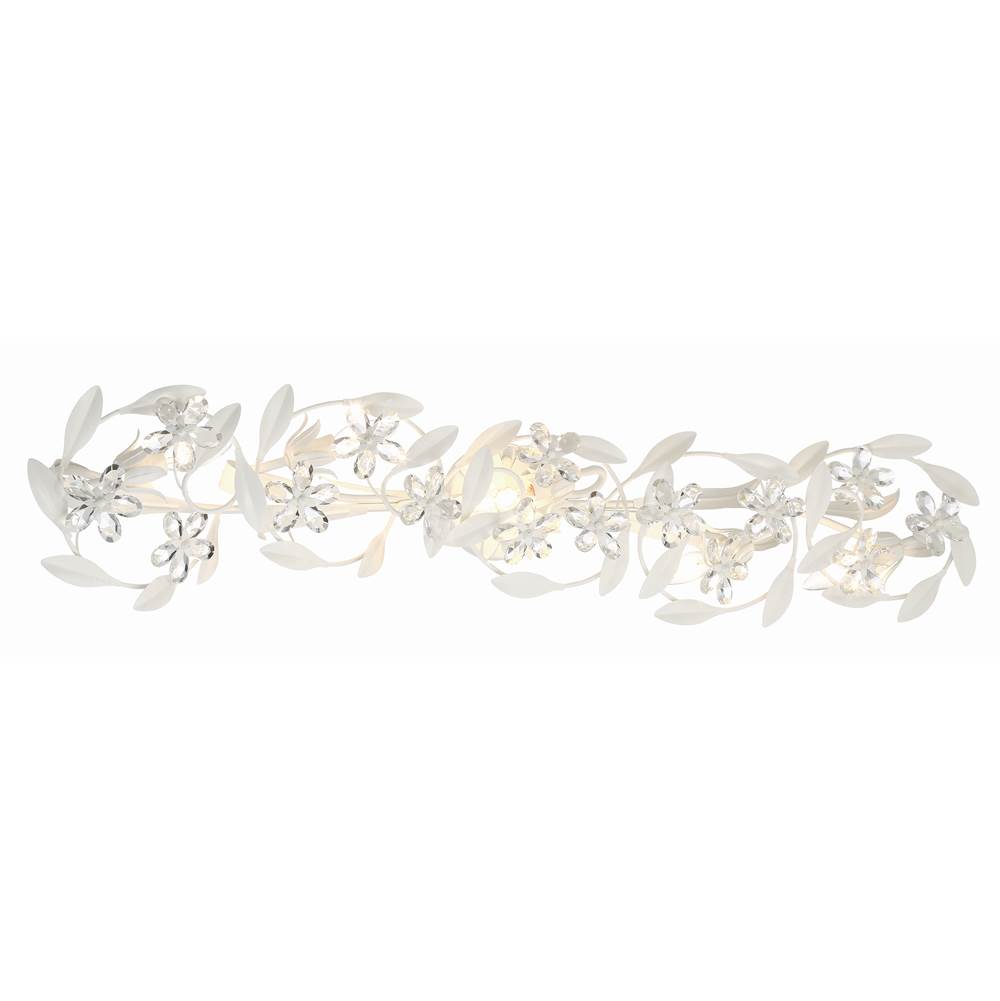 Crystorama MSL-305-MT Matte White Marselle 5 Light Matte White Sconce Image 3