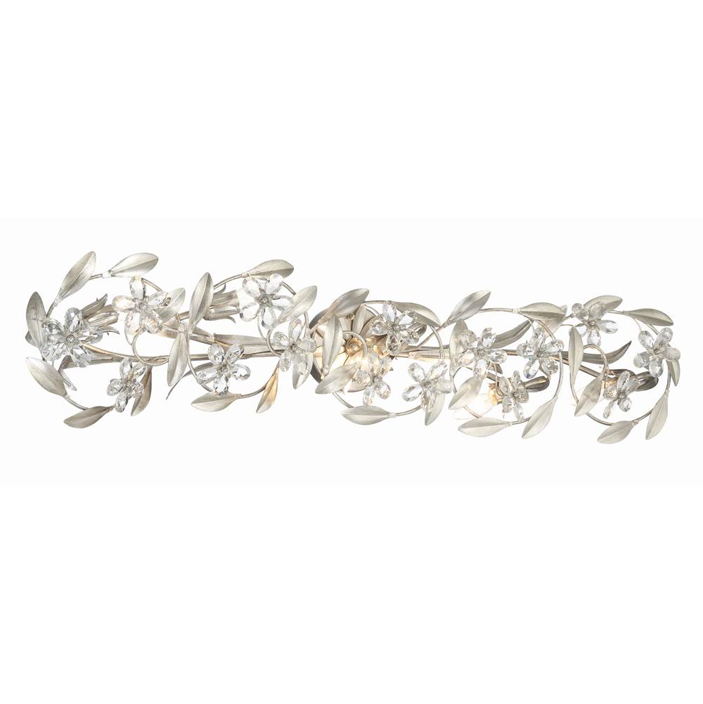 Crystorama MSL-305-SA Antique Silver Marselle 5 Light Antique Silver Sconce Image 3