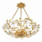 Crystorama MSL-306-GA_CEILING Antique Gold Marselle 6 Light Antique Gold Semi Flush Mount Image 1